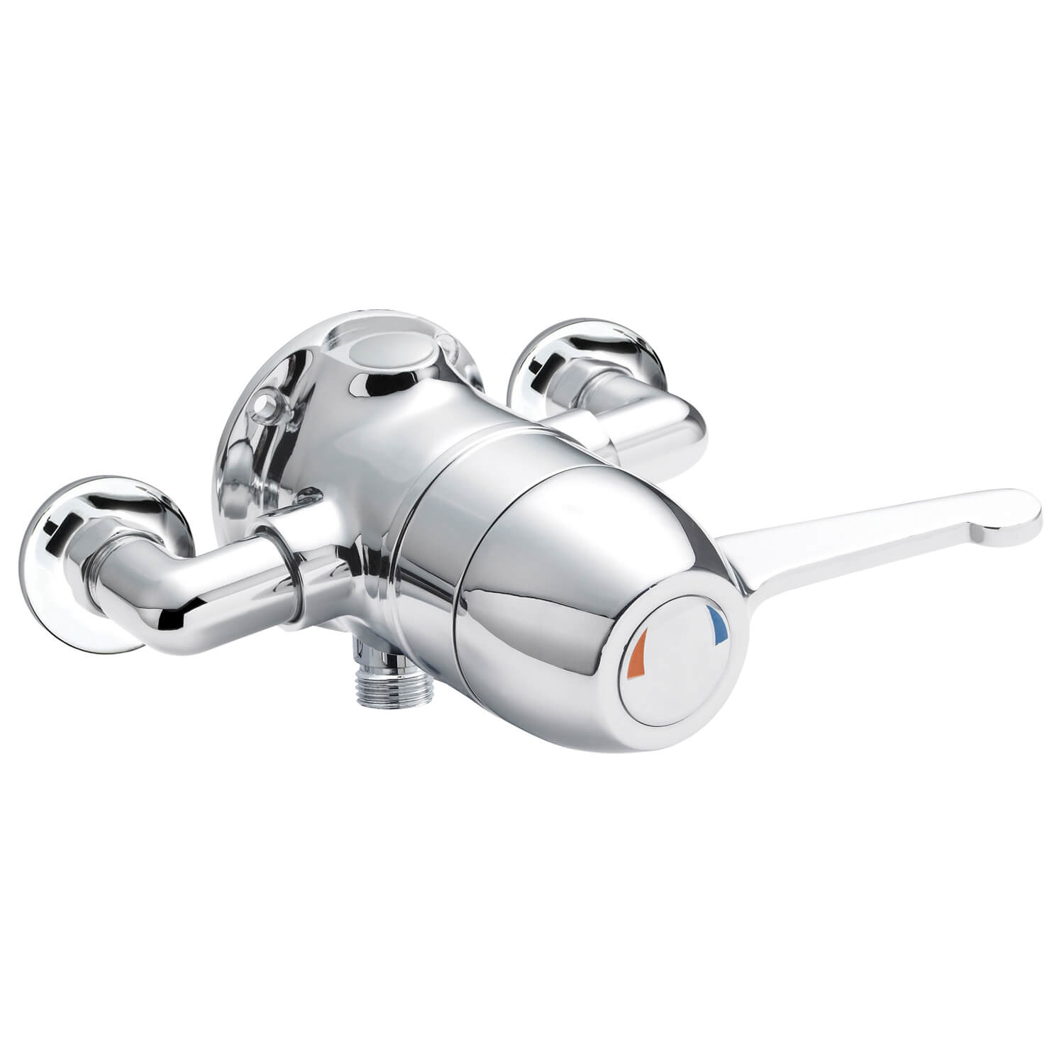 Nuie Traditional Chrome Thermostatic Sequential Shower Valve - 1 Outlet - 1 Control