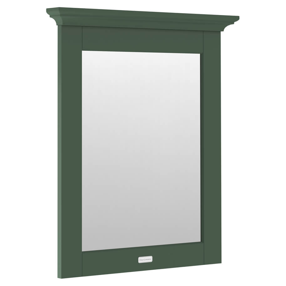 Hudson Reed Old-London Rectangular Flat Mirror - MDF Vinyl Textured Woodgrain Frame - 575 x 692mm