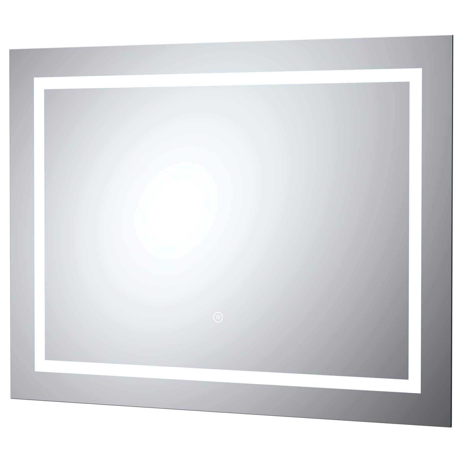 Hudson Reed Enif Landscape Aluminium Frontlit LED Mirror with Demister Pad - 800 x 600mm