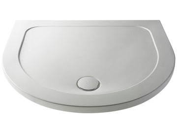 Nuie Pearlstone D Shape Slimline Quadrant Shower Tray - 40mm High - 1050 x 925mm