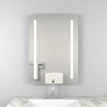Kartell K-Vit Wilson Rectangular Frontlit LED Mirror with Shaver Socket and Demister - 500 x 700mm