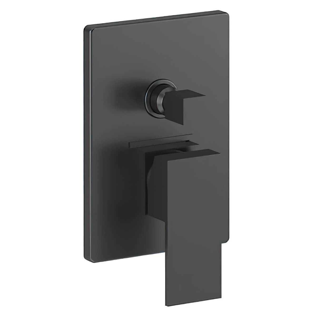 Aqua Edition Linear Concealed Manual Matt Black Shower Valve with Diverter - 1 Control