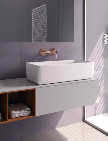 Hudson Reed Vessel 460 x 230mm Rectangular Countertop Basin White