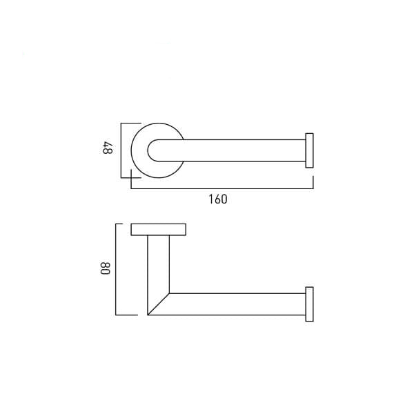 Vado Chrome Knurled Toilet Roll Holder