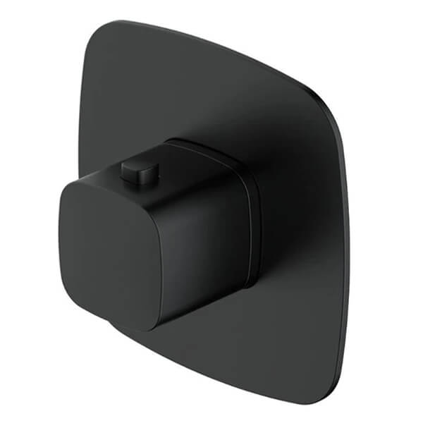 Rak Petit Square Concealed Thermostatic Shower Valve - 1 Outlet - 1 Control - Knob Handle
