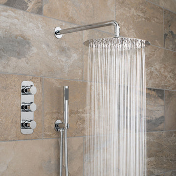 Vado Tablet Altitude Chrome Thermostatic Shower Pack - Concealed Valve with Head and Handset