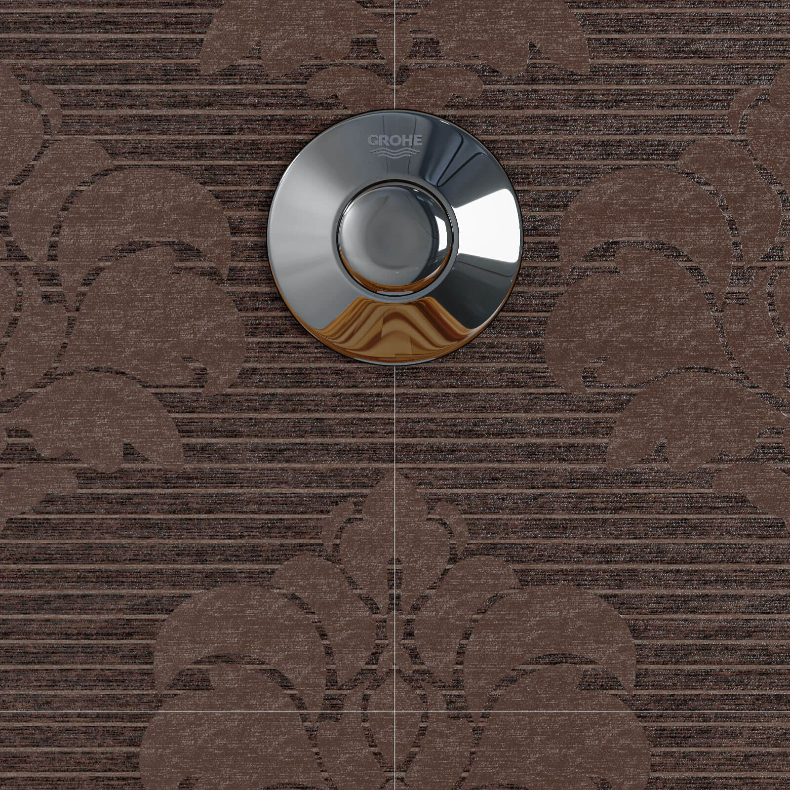 Grohe Adagio Single Flush Air Button - Chrome - 100 x 100mm