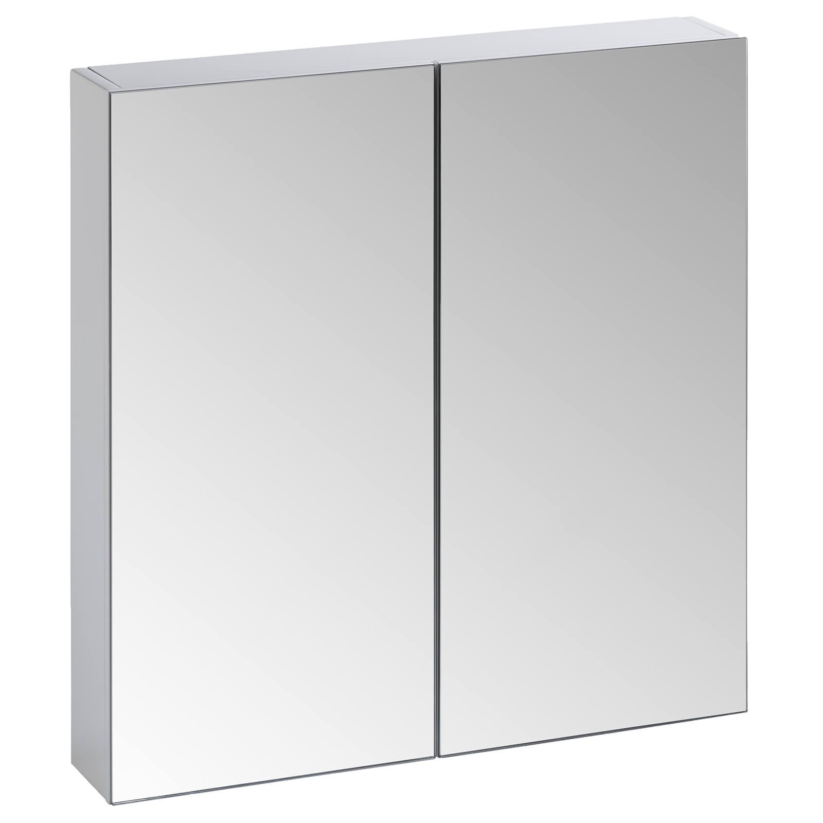 Tavistock Observe Gloss White Wall Hung Mirrored Cabinet - 2 Door - 600 x 650mm - Tuskan Tiles