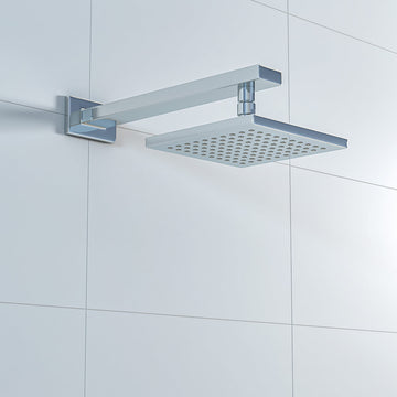 Nuie Brass and ABS Fixed Shower Head - Chrome - 200 x 200mm
