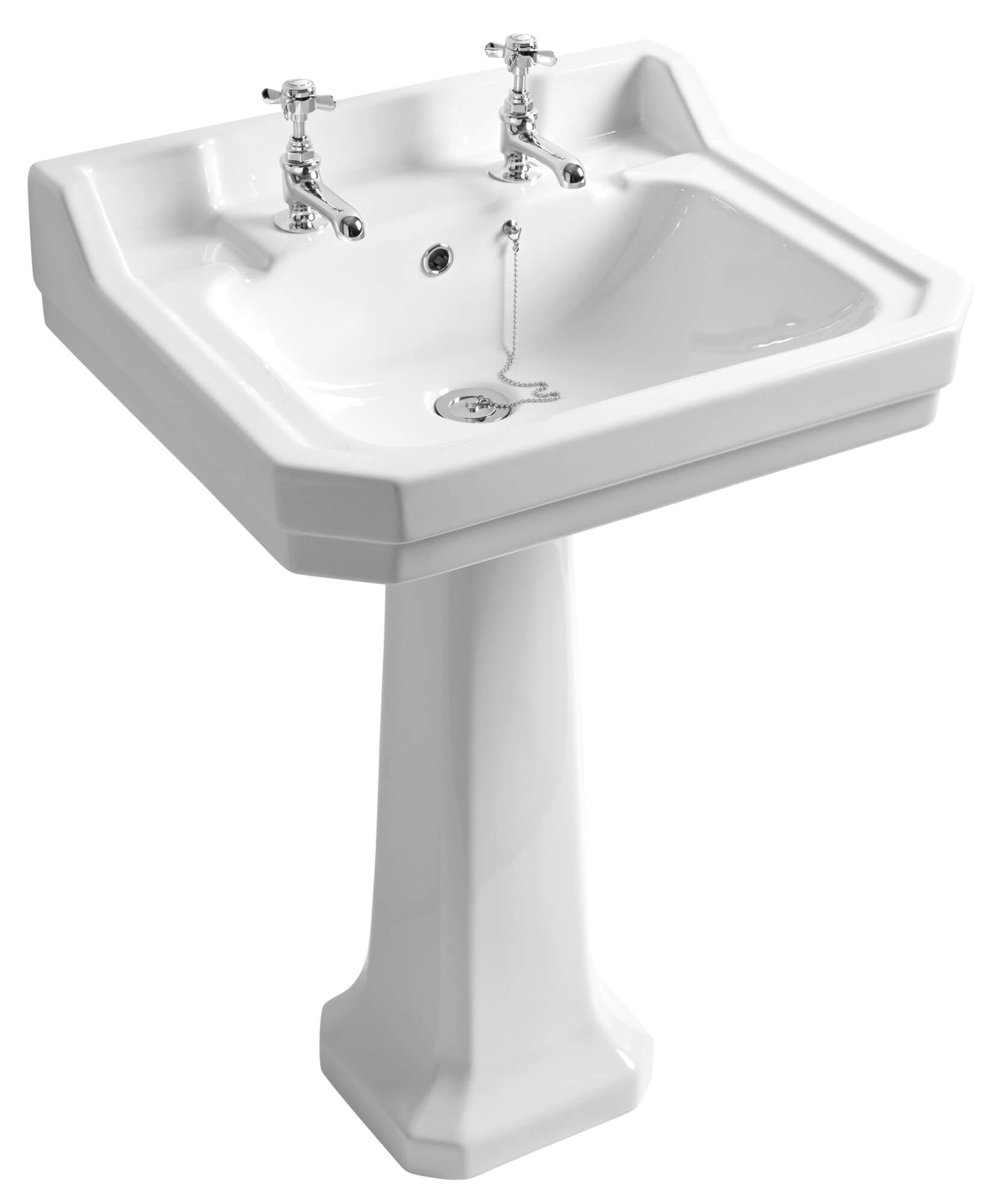 Tavistock Vitoria 610mm Ceramic Basin And Full Pedestal