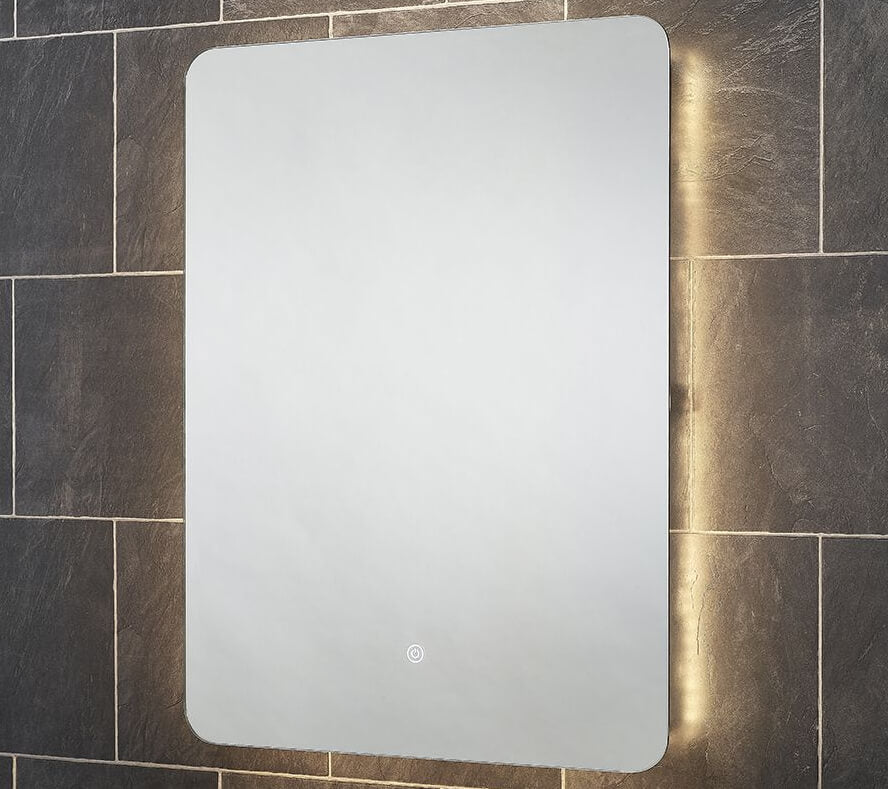 Sensio Reagan Rectangular LED Backlit Demister Mirror - Concealed Shaver Sockets - 600 x 800mm