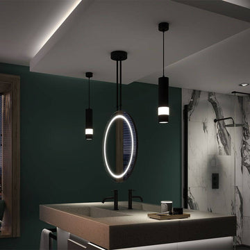 Sensio Ivy Round Hanging Frontlit Illuminated Mirror - Double Sided Framed - 600 x 600mm