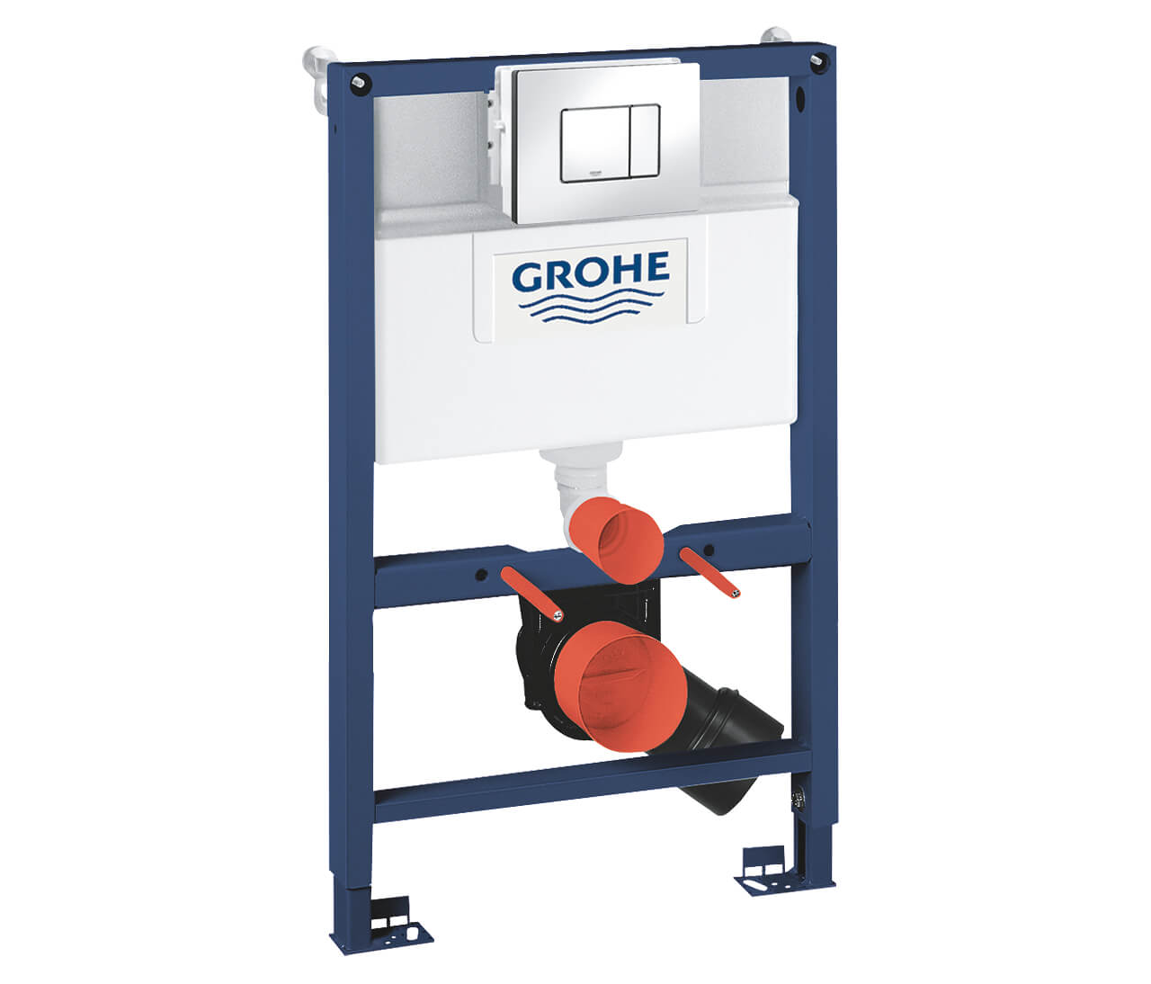 Grohe Rapid SL 4-in-1 Wall Hung WC Frame Set with Cistern and Flush Plate - 500 x 820mm