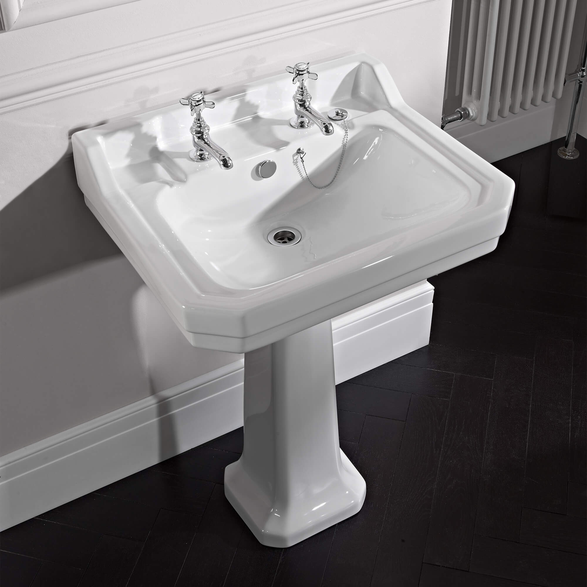 Tavistock Vitoria 610mm Ceramic Basin And Full Pedestal