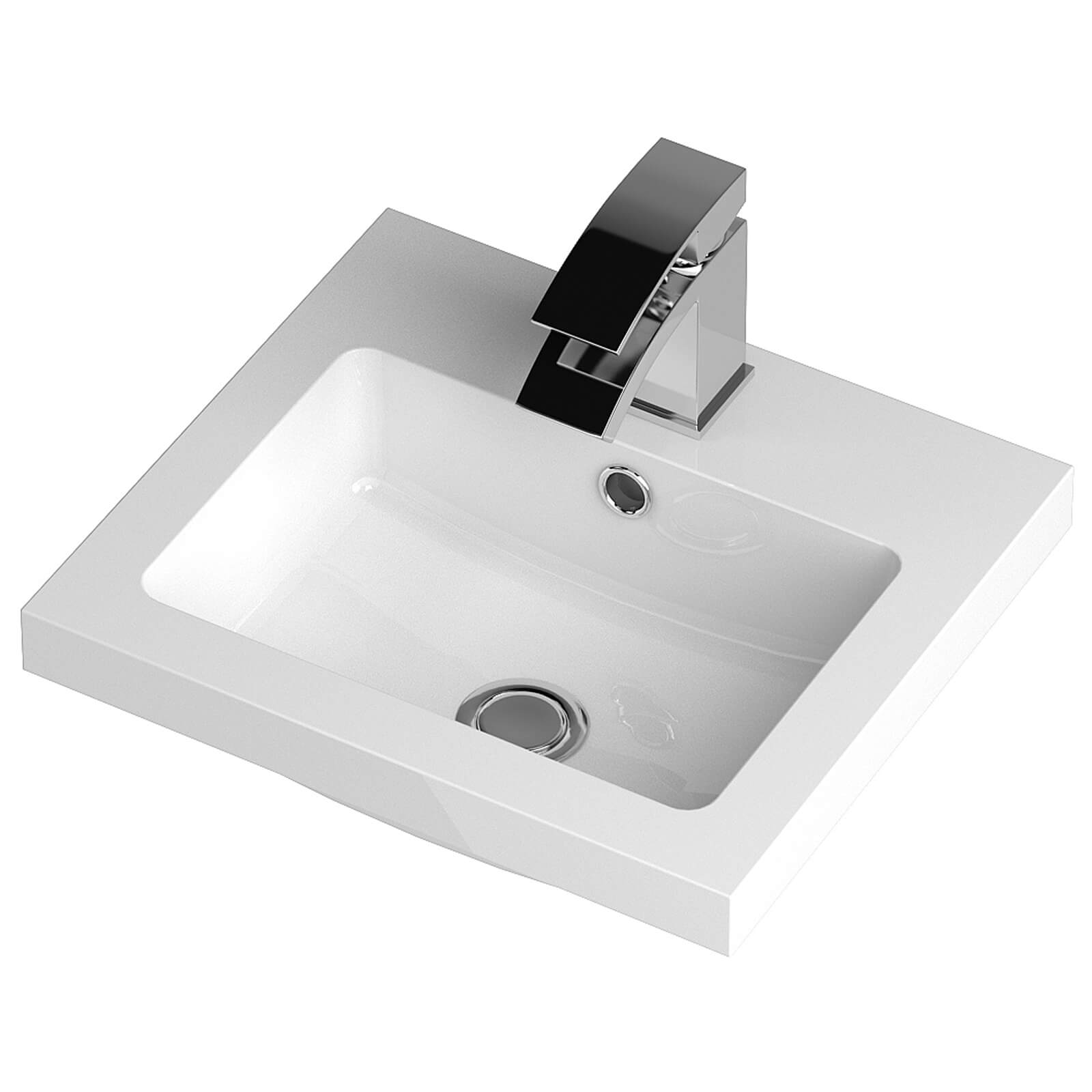 Hudson Reed Full Depth Single Tap Hole Basin White