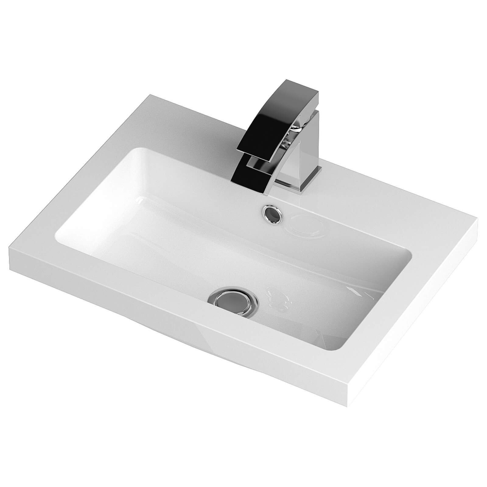 Hudson Reed Full Depth Single Tap Hole Basin White