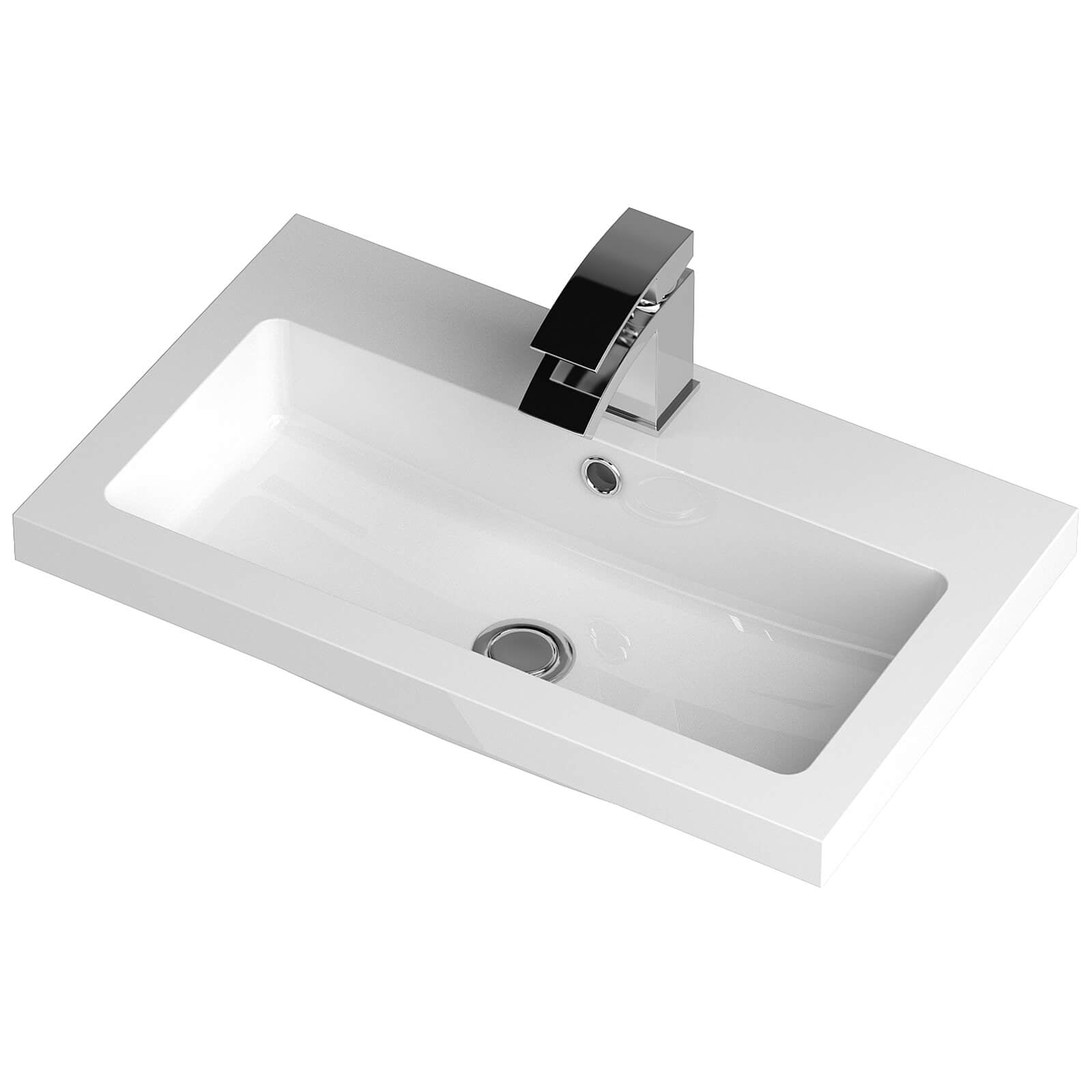 Hudson Reed Full Depth Single Tap Hole Basin White