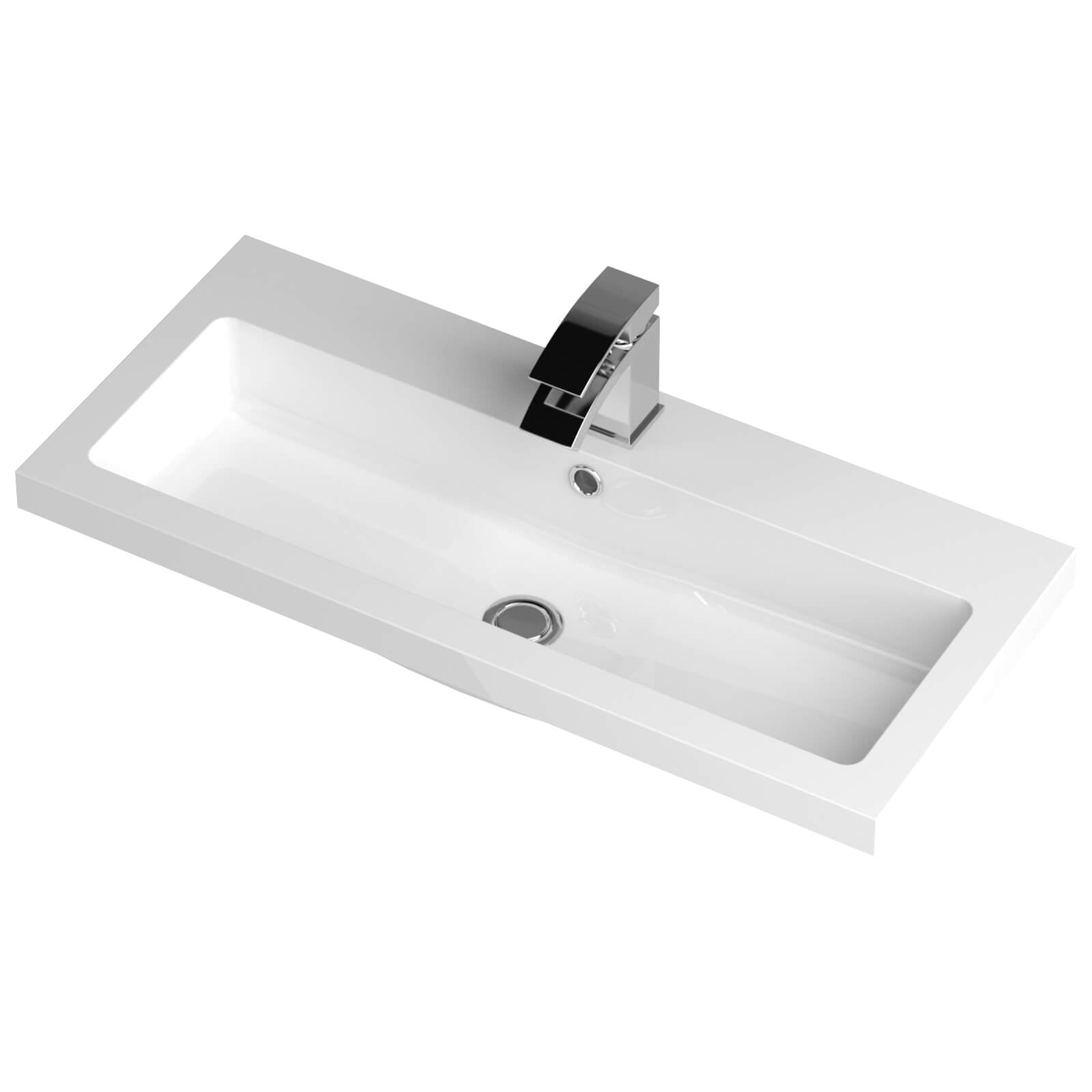 Hudson Reed Full Depth Single Tap Hole Basin White