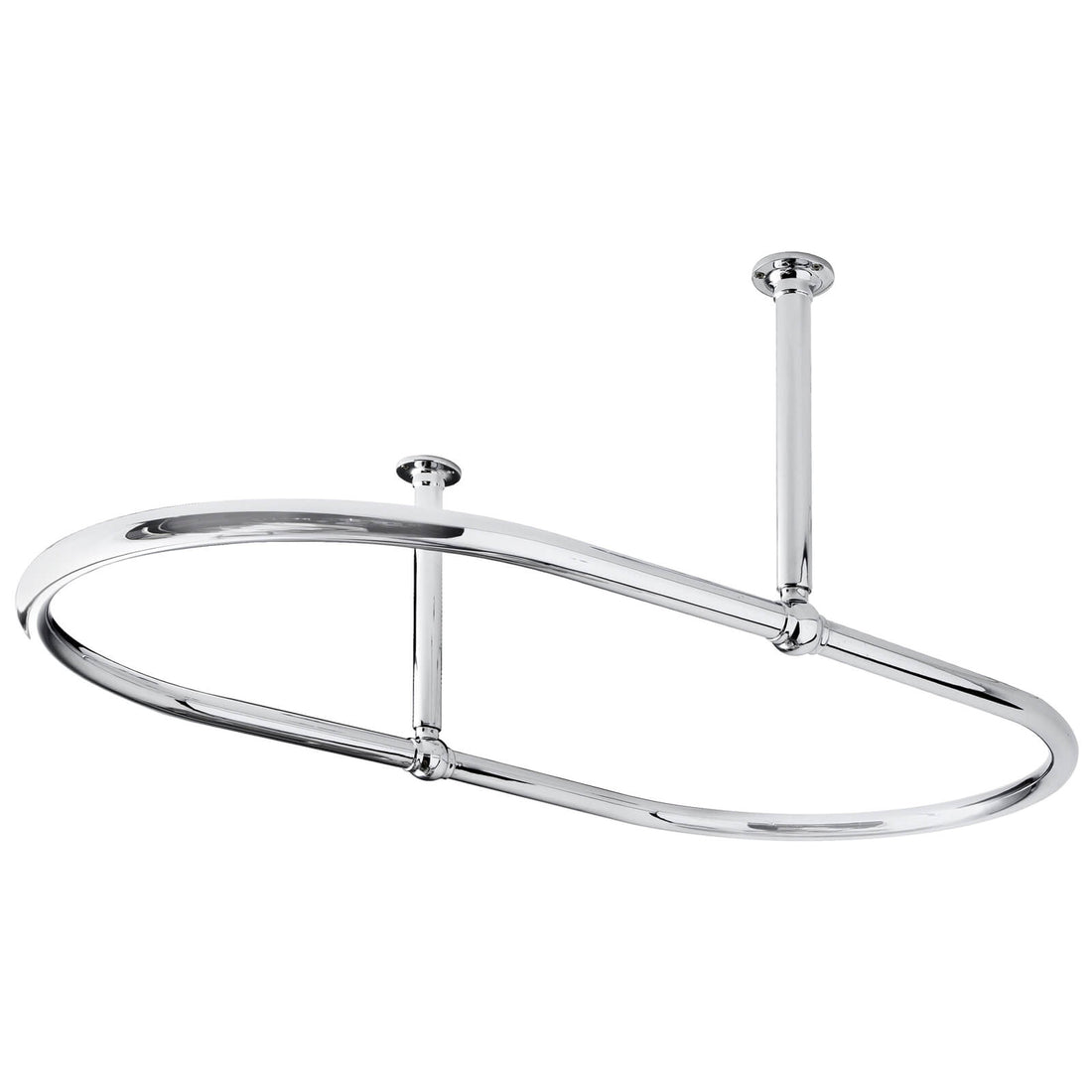 Chrome oval-shaped shower ring from Hudson Reed, designed for bathroom shower curtains, with a polished finish.