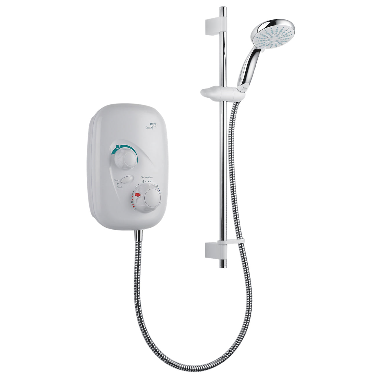 Mira Event XS Thermostatic Power Shower White And Chrome