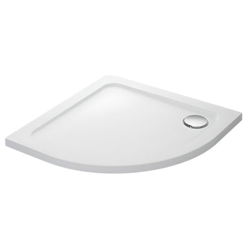 Mira Flight Safe Low Profile White Offset Quadrant Shower Tray with Waste - Anti-Slip
