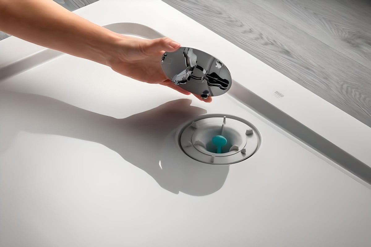 Mira Flight Safe Anti-Slip White Pentagon Shower Base with Waste - 1200 x 900mm