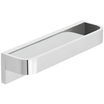 Chrome Vado Omika towel rail by Tuskan Tiles, featuring sleek modern design and multiple horizontal bars for towel hanging.