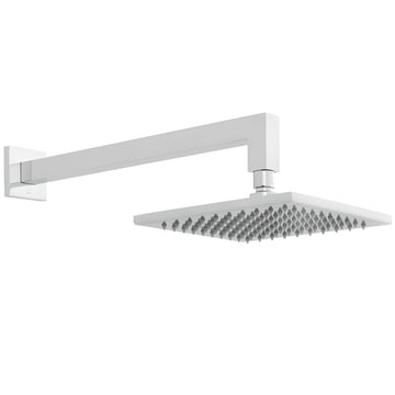 Vado Atmosphere Chrome Fixed Shower Head with Arm - 1 Spray Mode - 200 x 200mm