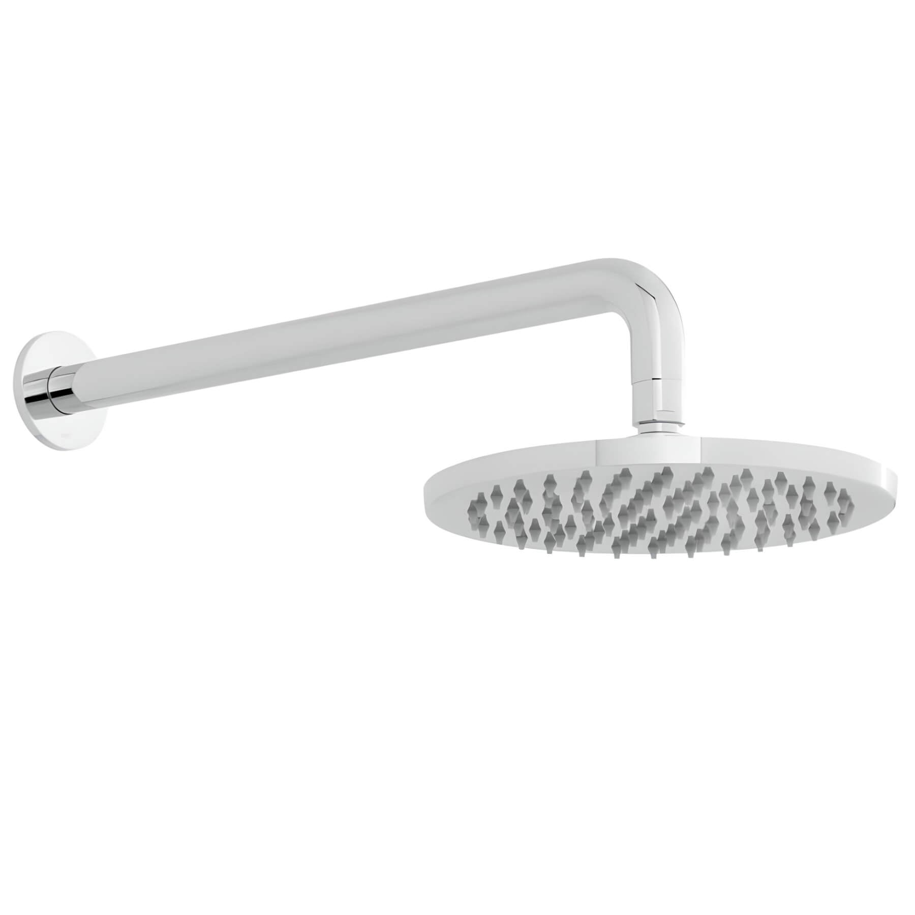 Vado Atmosphere Chrome Fixed Shower Head with Arm - 1 Spray Mode - 200 x 200mm