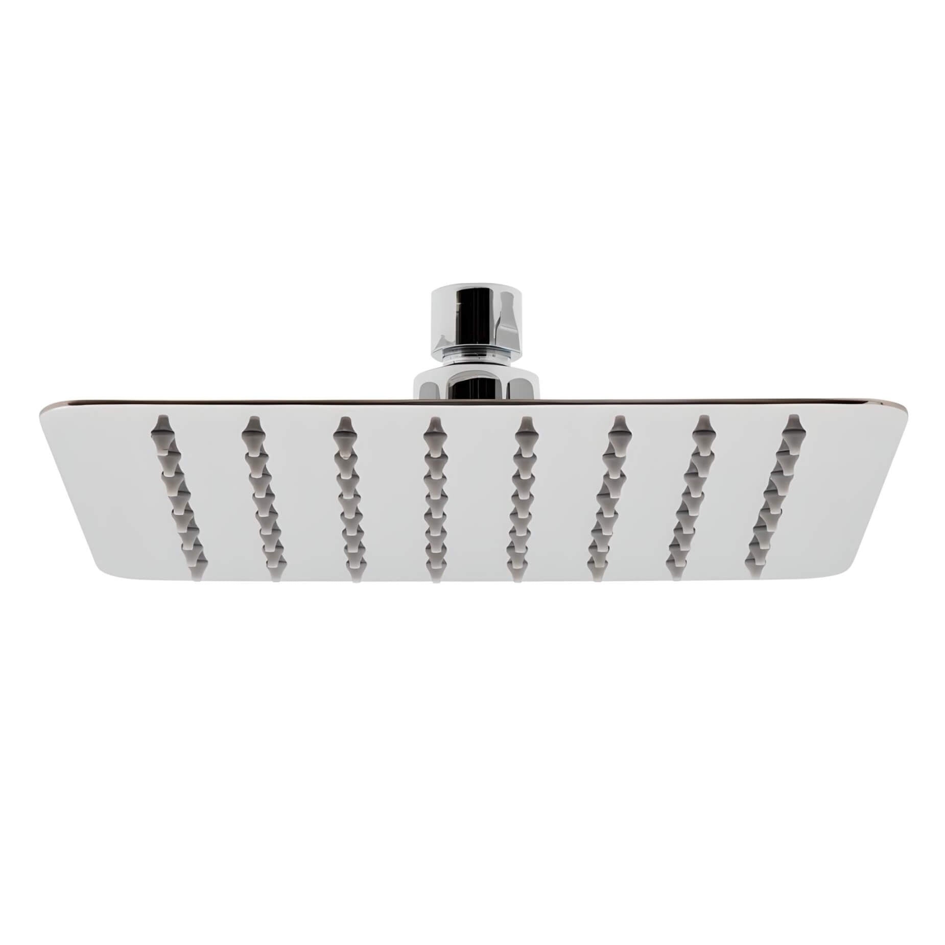 Vado Aquablade Chrome Slimline Square Shower Head - Rain Spray - Fixed