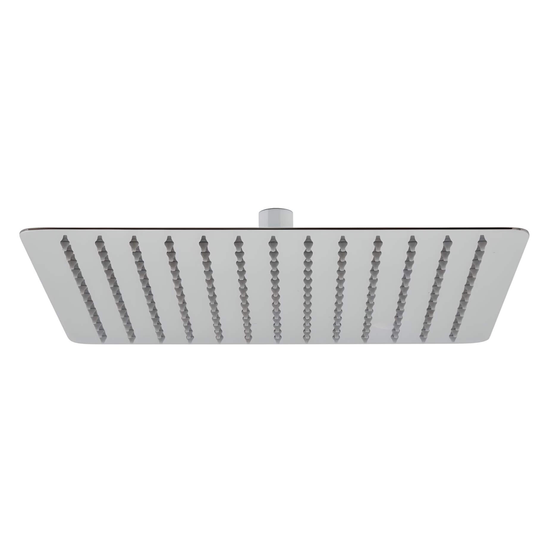 Vado Aquablade Chrome Slimline Square Shower Head - Rain Spray - Fixed