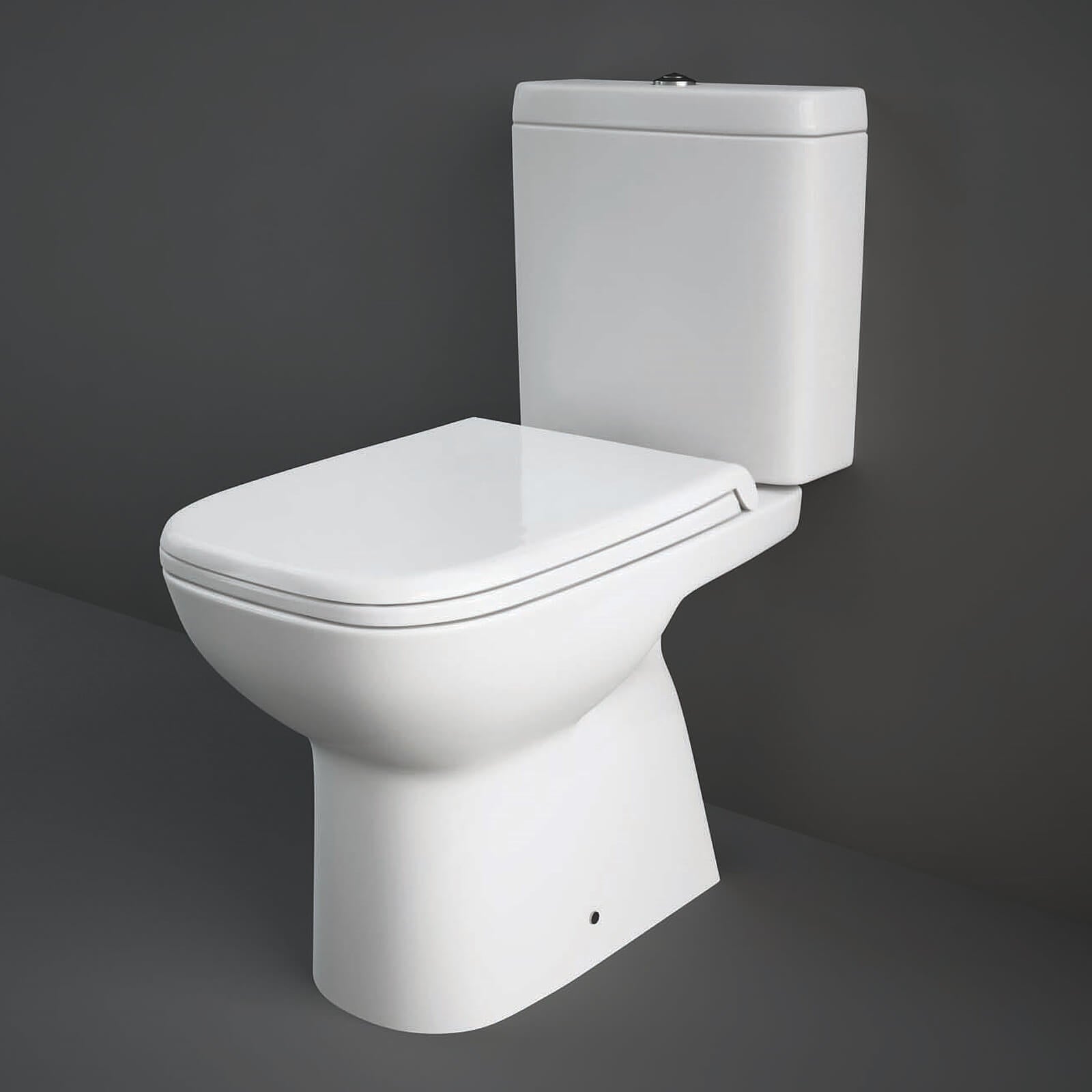 White RAK Origin-62 contemporary 4-piece suite by Tuskan Tiles, featuring sleek modern design and clean lines.