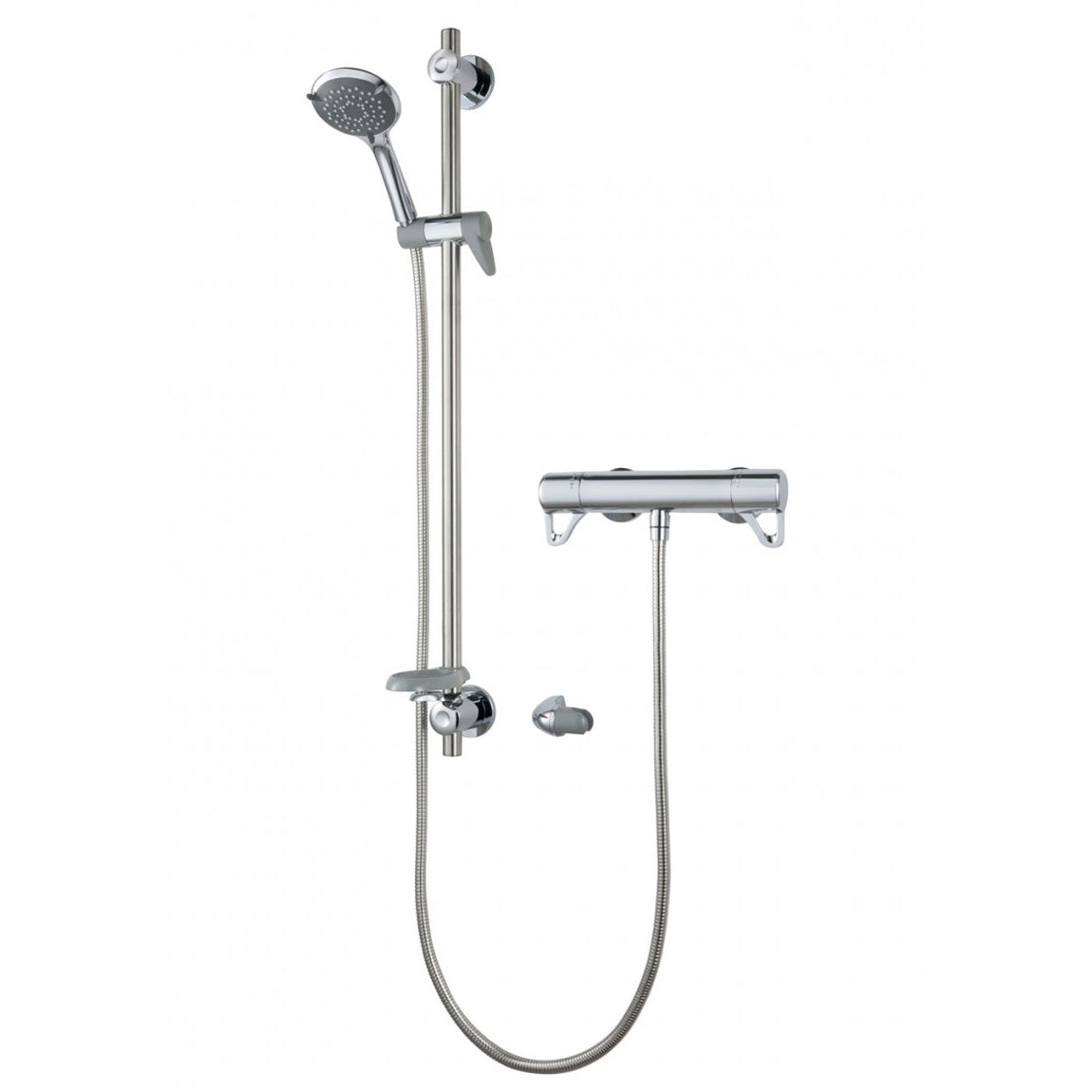Triton Elina Exposed Chrome Thermostatic Shower - Bar Mixer Valve and Riser Rail Kit