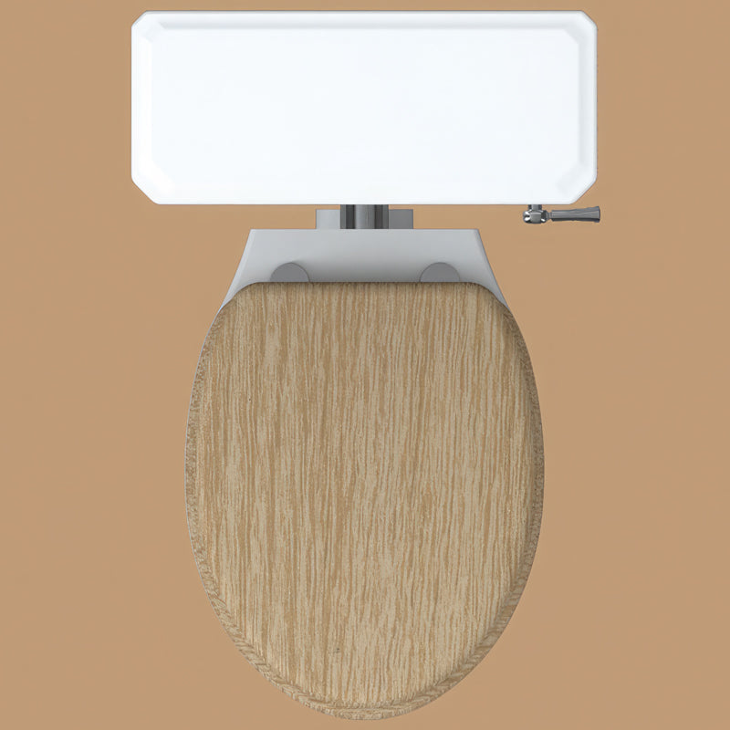 White low level WC pan with cistern and flush pipe kit, 520x525mm, traditional style from Tuskan Tiles, seen from side view.