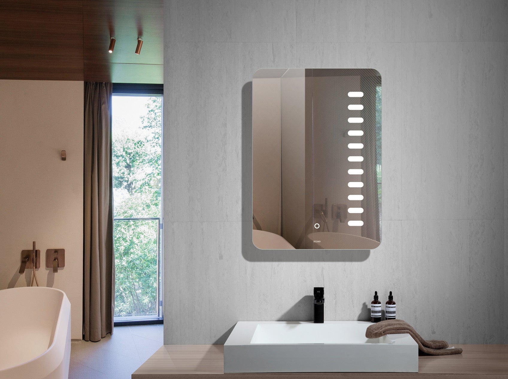 Frontline Kinsale Rectangular Frontlit LED Mirror with Demister Pad - 500 x 700mm