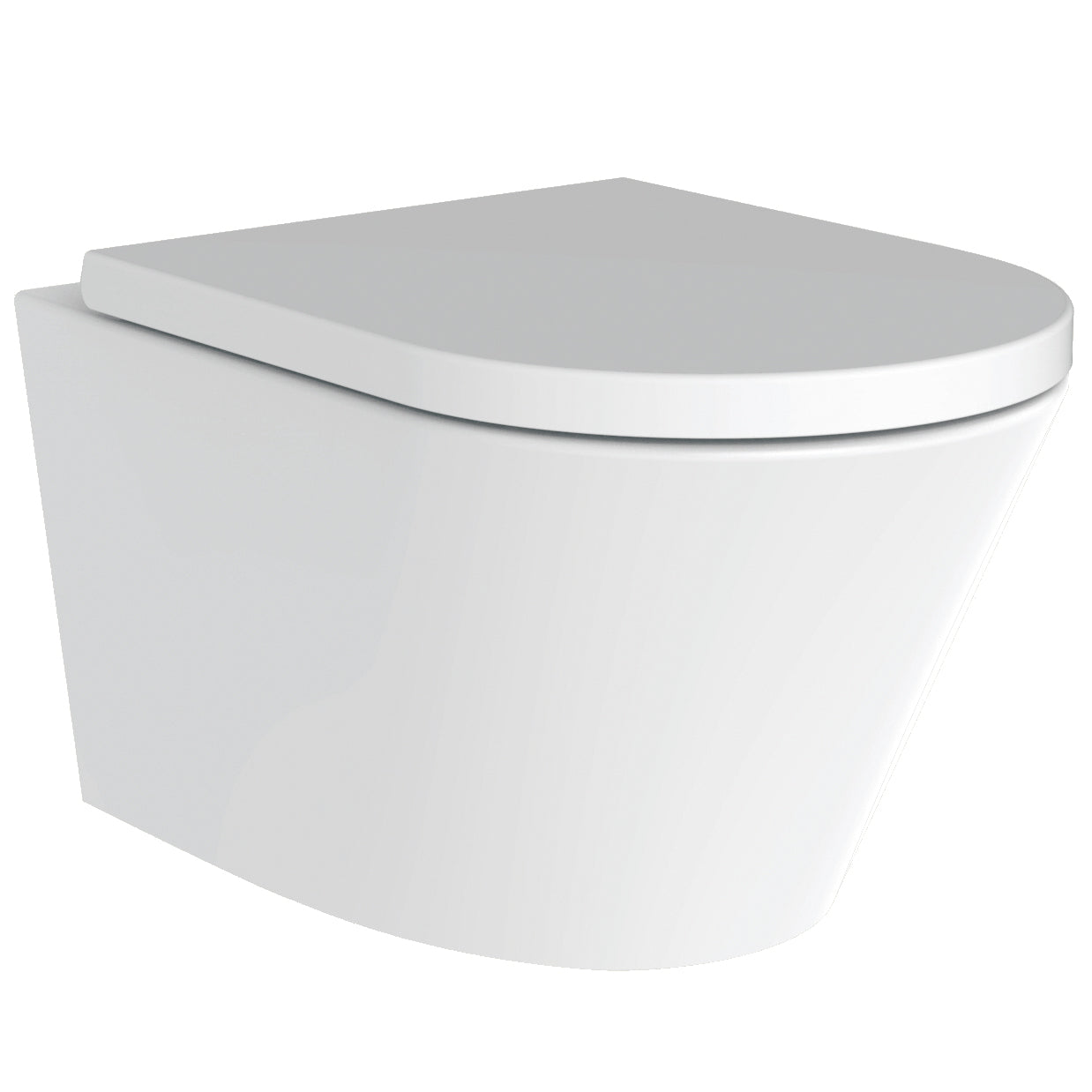 White wall-hung WC pan by Tuskan Tiles, IMEX Arco model with fixing, measuring 360x520mm, designed for modern bathroom installation.