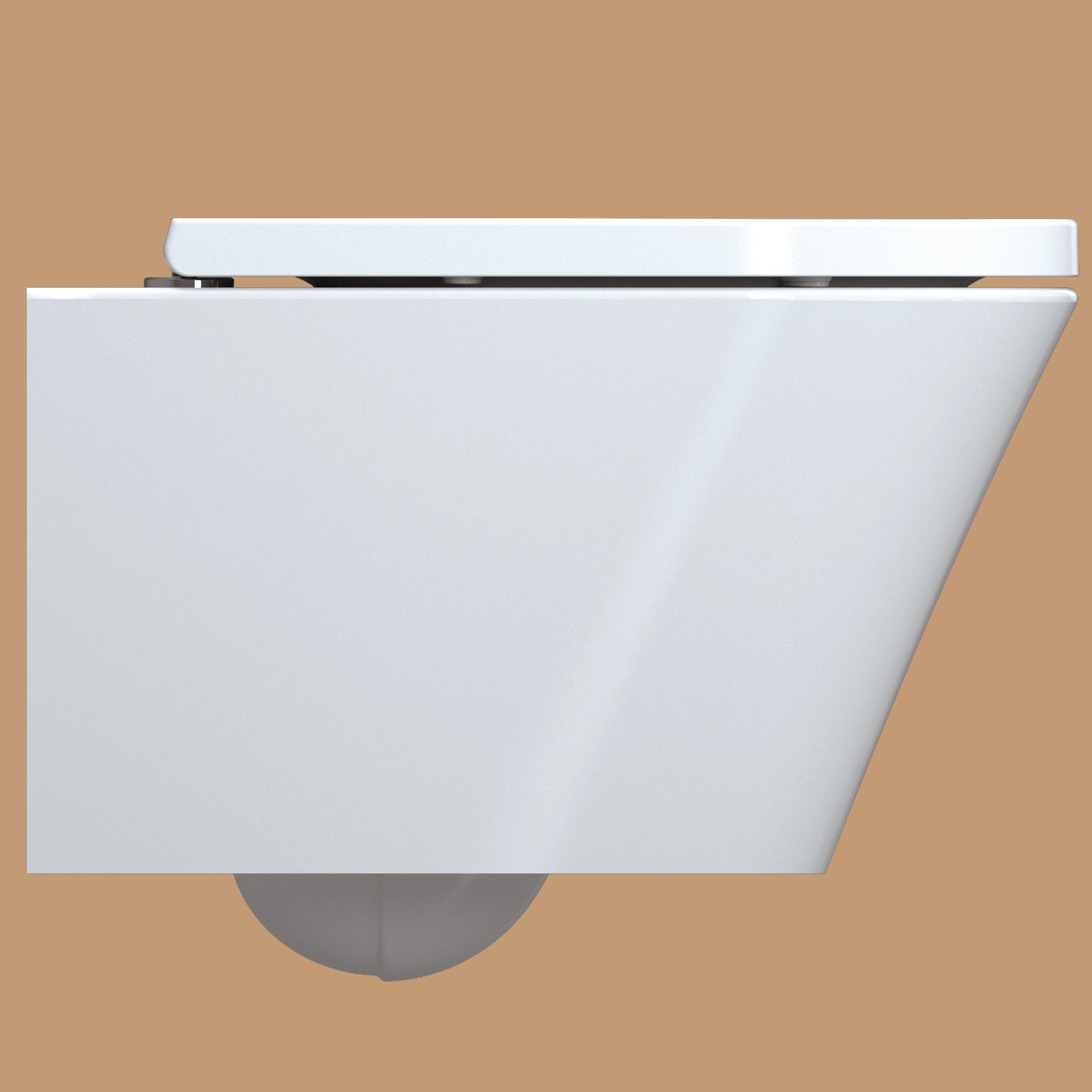 Tuskan Tiles IMEX Arco white wall-hung WC pan with fixing, 360x520mm wall-mounted toilet for modern bathroom design