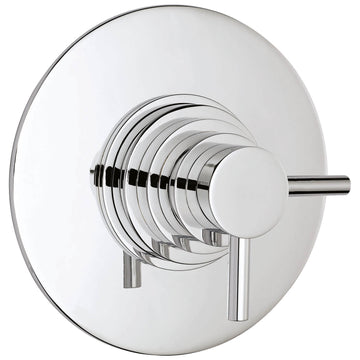 Hudson Reed Tec Chrome Contemporary Thermostatic Shower Valve - Round Trim - 2 Control