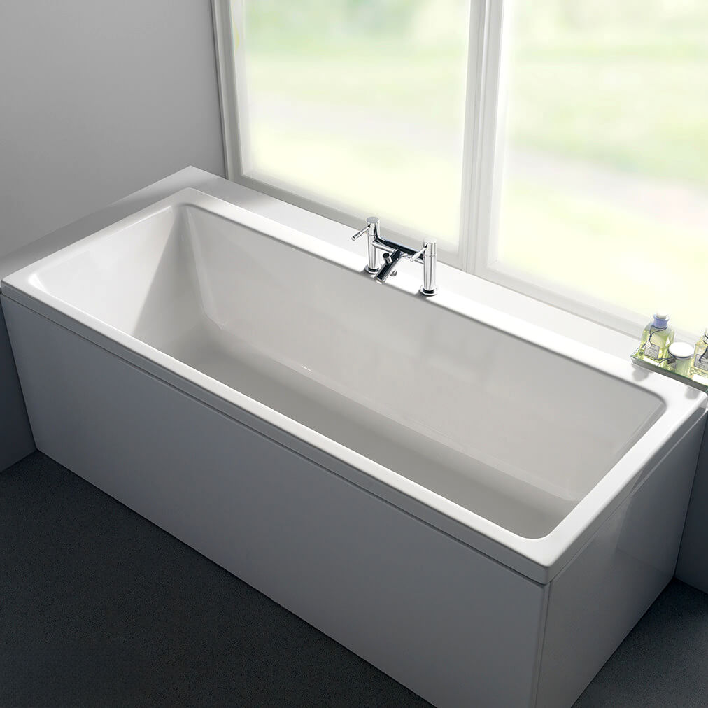 Carron Quantum Deep Double Ended Bath - 5mm White Acrylic - 1800 x 800mm