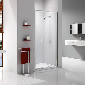 Merlyn Ionic Express Bifold Shower Door - Clear Glass - Aluminium Frame