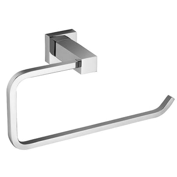Tuskan Tiles Rak Cubis toilet roll holder mounted on bathroom wall, modern ceramic design for convenient toilet paper storage.