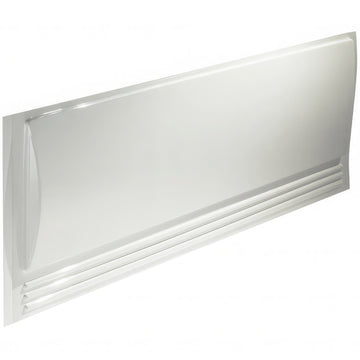 White Twyford Omnifit front bath panel, 1700 x 518mm, for modern bathroom decor, shown with sleek design and smooth finish.