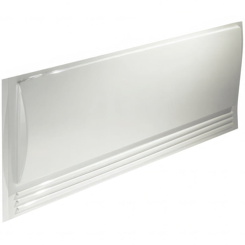 White Twyford Omnifit front bath panel, 1700 x 518mm, for modern bathroom decor, shown with sleek design and smooth finish.