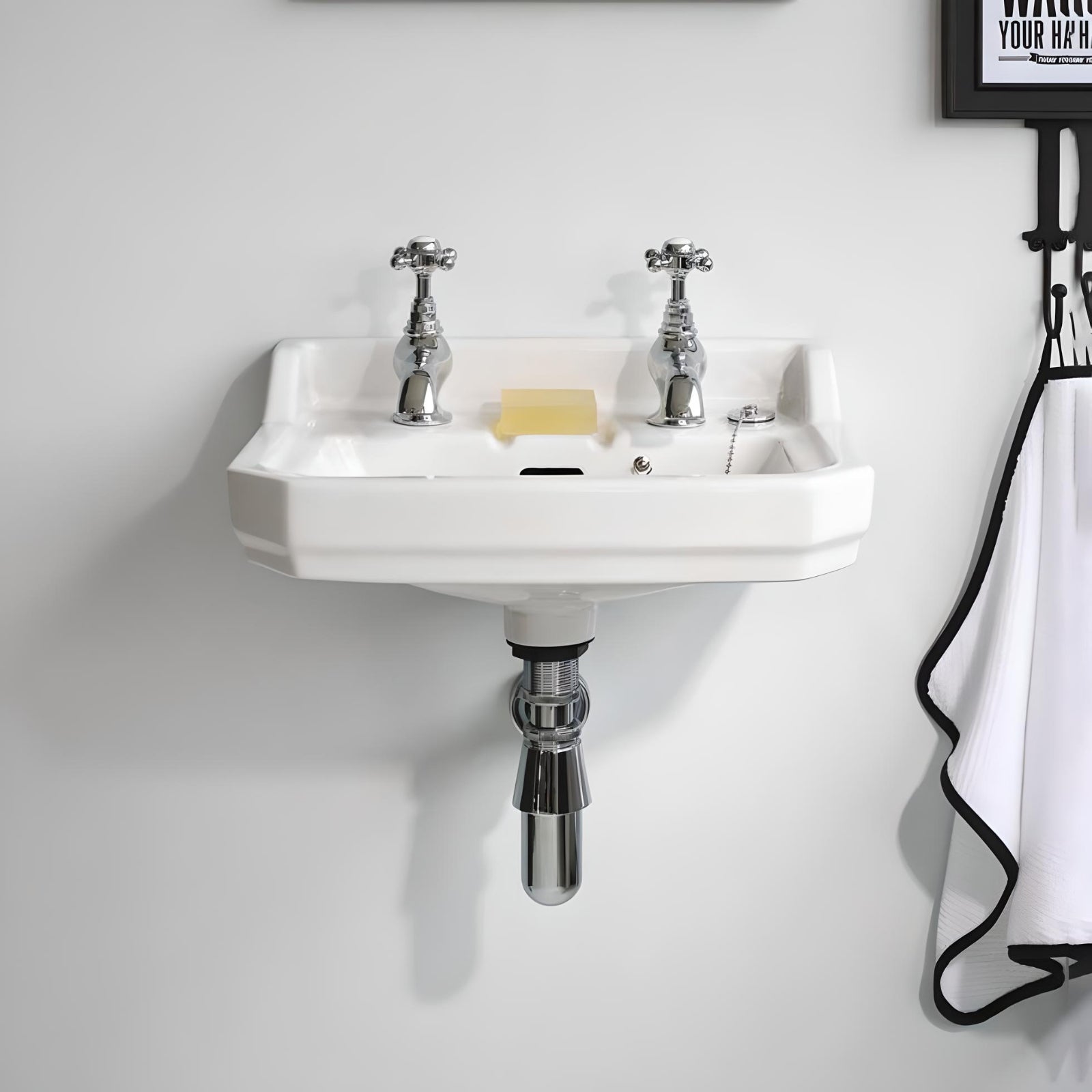 Ideal Standard Waverly 450 x 345mm 2 Tapholes Handrinse Basin