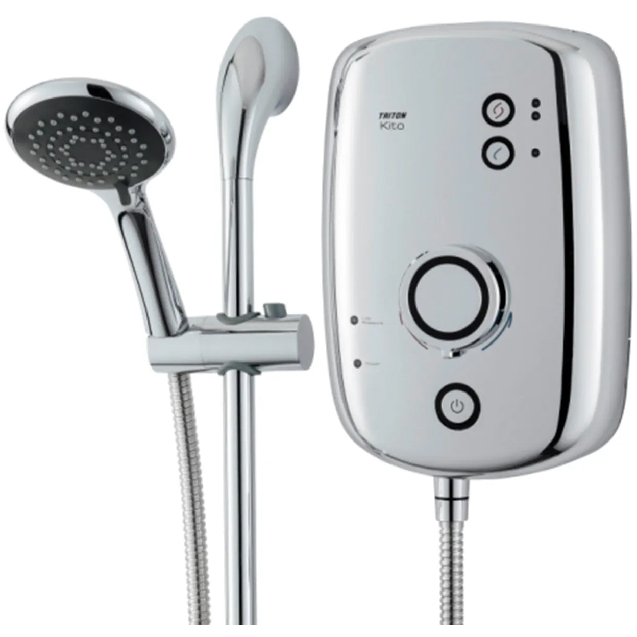 Triton Kito Electric Shower with Slide Rail Kit - A-Rated - Chrome