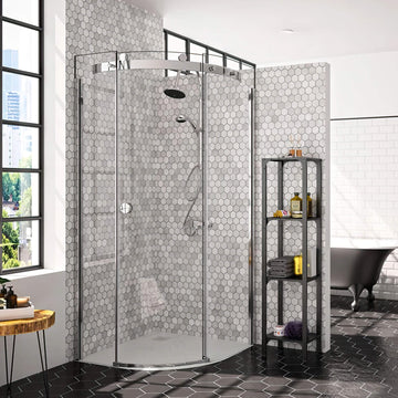 Merlyn 10-Series Frameless Sliding Quadrant Shower Enclosure - Soft Close - 900 x 900mm