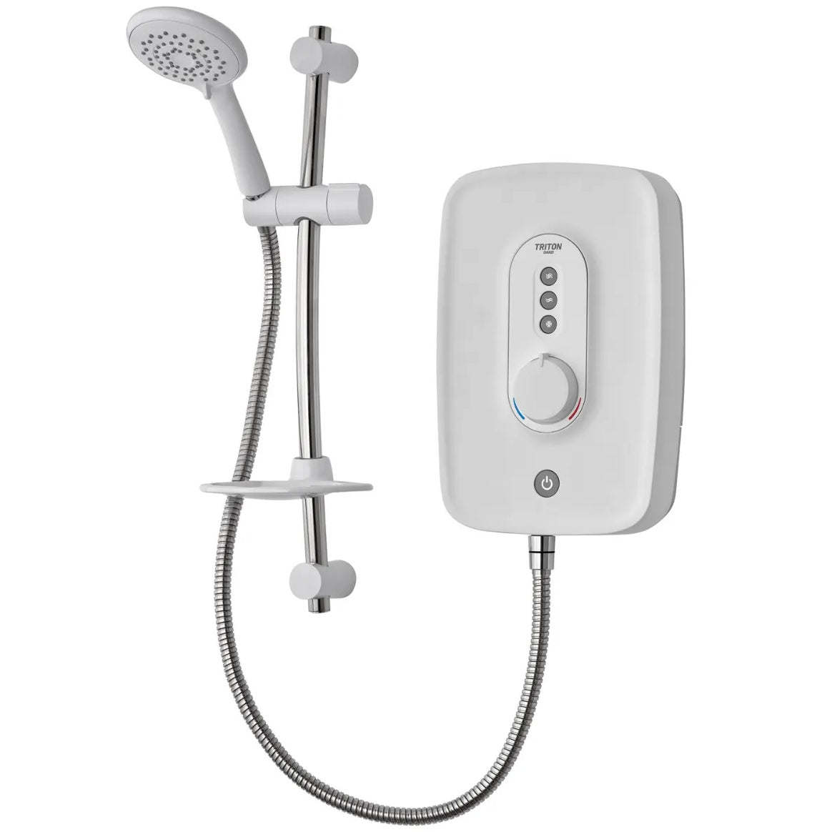 Triton Danzi Contemporary Electric Shower with Slide Rail Kit - White or Black