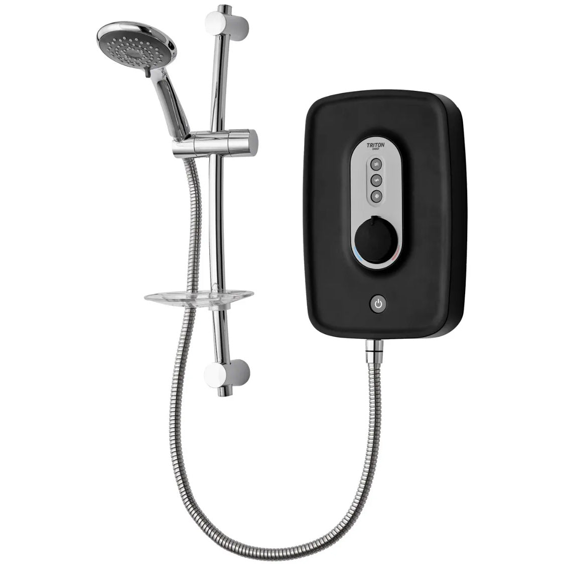 Triton Danzi Contemporary Electric Shower with Slide Rail Kit - White or Black