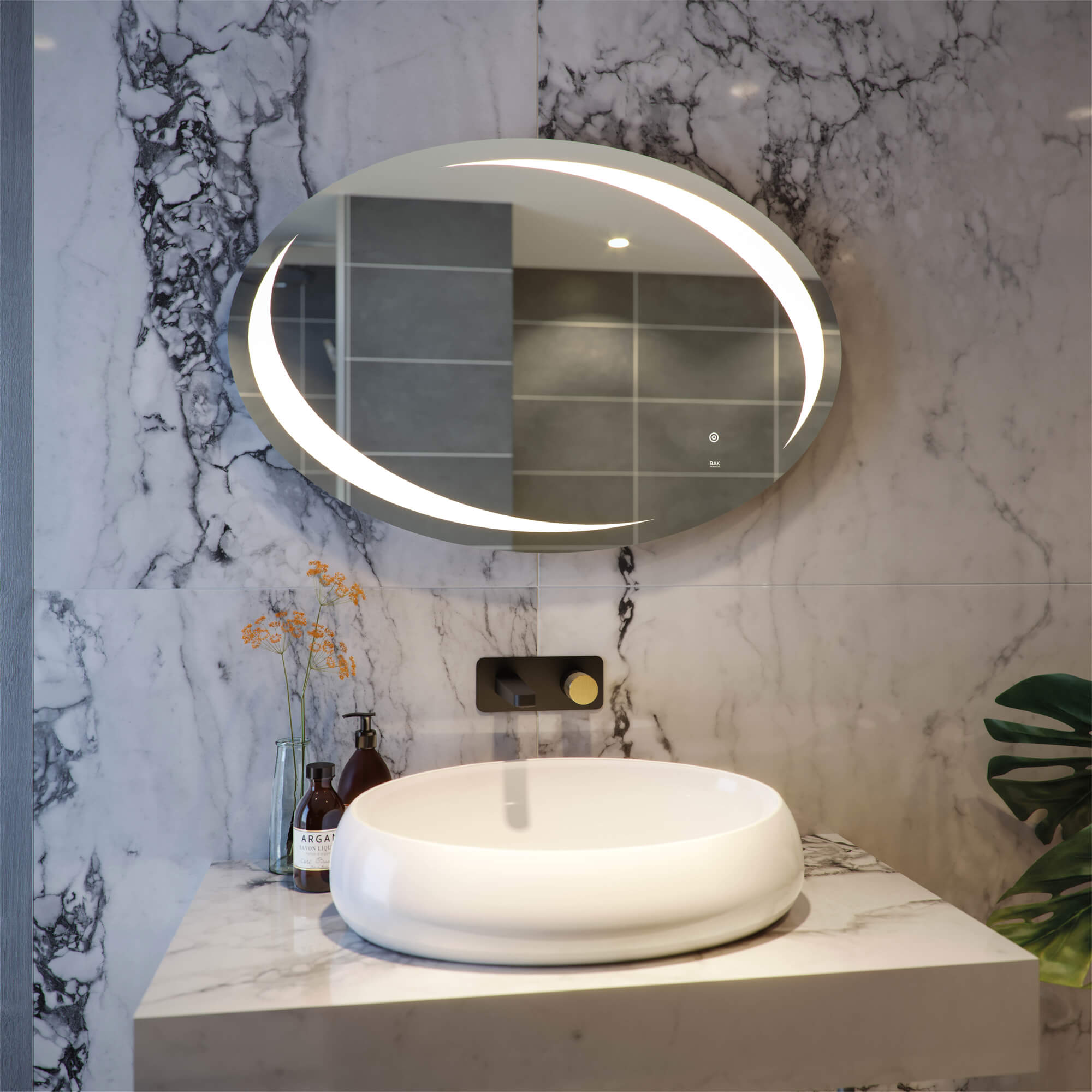RAK Hades 900 x 600mm LED Illuminated Mirror