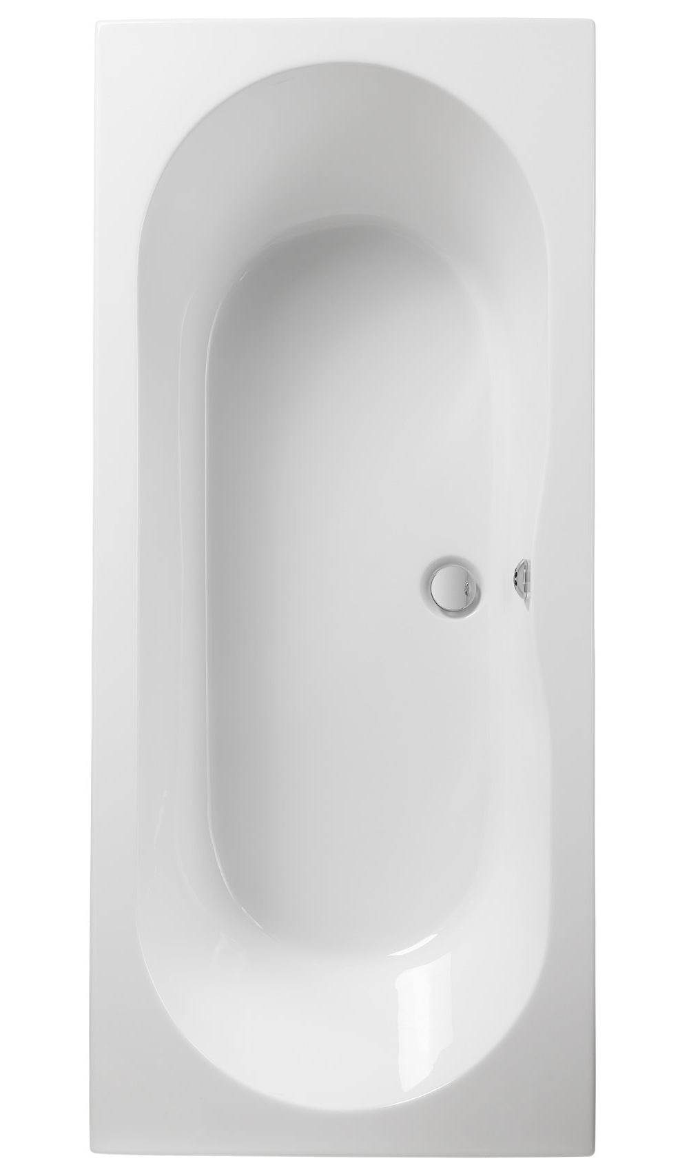 White double-ended bath by IMEX Wave Premiercast with leg pack, measuring 1700 x 750mm, shown in a clean, modern bathroom setting.